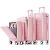 Whisen Luggage Set of 3, 20, 24, 28inch with USB Port,ABS Hard Shell Luggage with Spinner Wheels - 2 of 4
