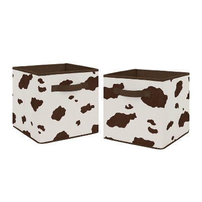 Wild West Cow Fabric Storage Bins - Sweet Jojo Designs
