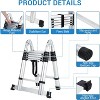 Collapsible Extension Telescoping Ladder with Stabilizers, Balance Bar, Non-Slip Feet, A Frame Lightweight Ladder for Home RV Work, 330Lbs Capacity - 3 of 4