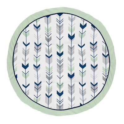 Sweet Jojo Designs Boy or Girl Gender Neutral Unisex Baby Tummy Time Playmat Woodsy Blue Green and Grey