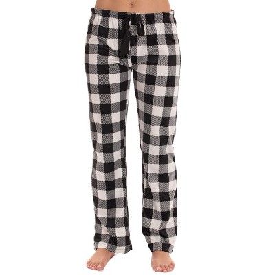 Just Love Women Buffalo Plaid Pajama Pants Sleepwear. (White Black Buffalo  Plaid, 1X) 
