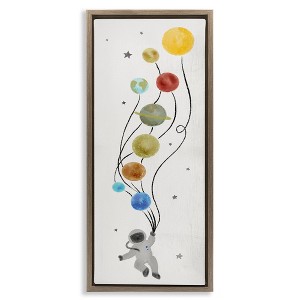 Stupell Industries Whimsical Astronaut Floating Balloon, 11" x 25" - 1 of 4