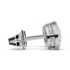 Pompeii3 Tiny Diamond Pave Halo Earrings Studs 10K White Gold W/ Screw Backs 4mm - 2 of 4