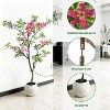5FT Artificial Tree, Pink Faux Blossom Plant in Pot, Large Fake Pink Flowers Potted, Silk Floss Tree, Artificial Flowers for Home PorchChristmas - 4 of 4