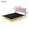 CAVINAS Queen Size Bed with Headboard and Sensor Light, Upholstered Platform, Floating Velvet Platform, Pink - 3 of 4