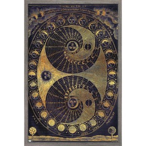 Trends International Tina Lavoie - Golden Elements Of The Moon Astronomy Chart Framed Wall Poster Prints - 1 of 4
