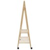 vidaXL Bamboo Coat Rack with Shelves and Wheels 132 x 45.5 x 155.5 cm - 4 of 4