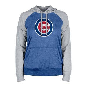 MLB Chicago Cubs Women's Lightweight Bi-Blend Hooded Sweatshirt - 1 of 4