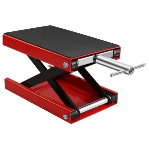 1100 LBS Motorcycle Lift Scissor Jack with Dolly & Hand Crank, Height Adjustable Center Stand for ATVs, Dirt Bikes - 1 of 4
