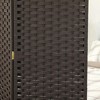 Resenkos 6-Panel 6' Tall Folding Room Divider - Freestanding Wood Privacy Screen for Home Office, - 2 of 4