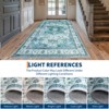 Area Rugs for Living Room - Machine Washable Vintage Rug, Non-Slip Low Pile, Rubber Backing, Washable Carpet for Bedroom, Dining Room, Kitchen - 4 of 4