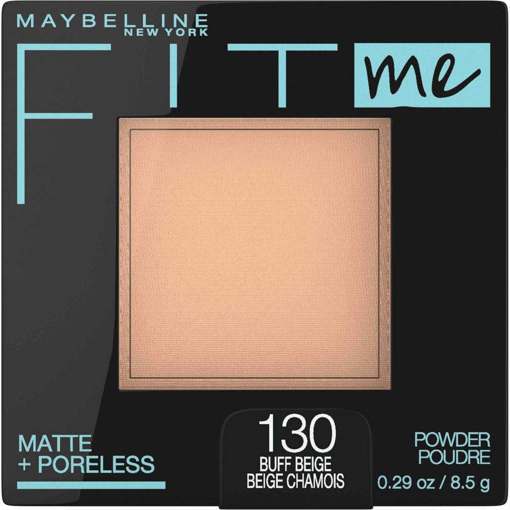 Photos - Other Cosmetics Maybelline Fit Me Matte + Poreless Pressed Powder - 130 Buff Beige - 0.29oz: Paraben-Free, Sulfate-Free, For Oily Skin 