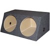 QPower QSMBASS12 Dual 12" Inch Sealed Angled Subwoofer Sub Box Speaker Enclosure - 3 of 4