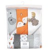 Hudson Baby Infant Boy Animal Hooded Towel 3pk and 15 Washcloths, Woodland, One Size - 2 of 4
