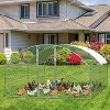 Metal Chicken Coop for Yard with Waterproof & Cover, Dome Roof Walk in Chicken House, Poultry Cage for Hen, Duck & Rabbit - 2 of 4