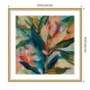 Kate and Laurel Framed Art Colorful Tropic Botanical Abstract Neutral Linen by The Creative Bunch Studio, 34x34, Florence Gold - 2 of 4