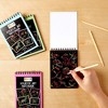 Bright Creations 8 Pack Rainbow Color Scratch Art Pads Set for Kids with Wooden Styluses, 10 Sheets, 5.5 x 3.9 in - 3 of 4