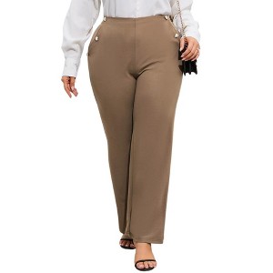 Business Casual Pants for Women Stretch Flare Dress Pants Dressy Work Pants - 1 of 4