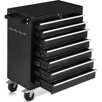 7-Drawer Rolling Tool Chest with Wheels, Tool Cabinet on Wheels, Tool Cart with Key Lock, Tool Storage Organizer for Garage & Repair Shop