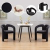 Kumasinova Teddy/Velvet Accent Chair Set of 2,Modern Living Room Chairs with Curved Round Backrest,Barrel Side Chairs for Bedroom,Living Room,Kitchen - 2 of 4
