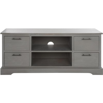 Filbert 4 Door Media Stand - White Wash Grey - Safavieh
