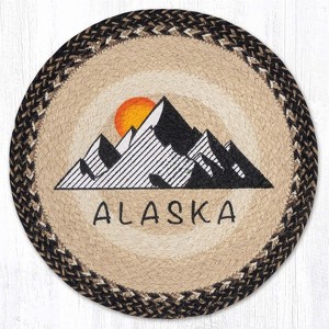 Earth Rugs Round Alaska Placemat – Wilderness Dining Accent 15"x15" - 1 of 3