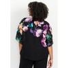 Avenue Women's Plus Size Love Story Overlay Blouse - 3 of 4