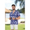 LA LEELA Men's Hawaiian Shirt Luau Vacation Summer - 2 of 4