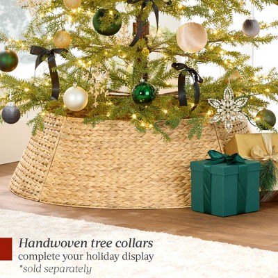 7.5ft Pre-Lit Sparse Pine Christmas Tree with Multicolor LED Lights