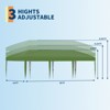 10x30 Pop Up Canopy with 8 Sidewalls-Heavy Duty Tent with Portable Roller Bag-3 Adjustable Height,8 Weight Bags,8 Stakes & 6 Guy Ropes - 4 of 4