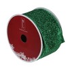 Northlight Shimmering Green Wired Christmas Craft Ribbon 2.5" x 16 Yards - 3 of 3
