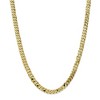 Black Bow Jewelry Men's 7.25mm 10k Yellow Gold Flat Beveled Curb Chain Necklace - 3 of 4