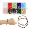 Unique Bargains 6mm Glass Beads for Bracelets for Bracelet Making DIY Crafts Assorted Color 300 Pcs - 3 of 4