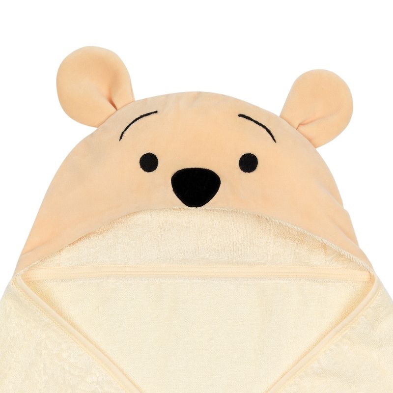 Lambs & Ivy Disney Baby Winnie the Pooh Tan Cotton Hooded Baby Bath Towel, 2 of 6