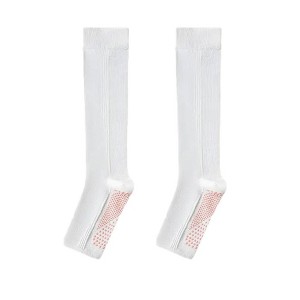 Anna-Kaci Unisex Non-Slip Crew Socks Two-Pack with Gripper Soles and Soft Stretch Fabric - 1 of 4