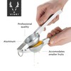 Viski Professional Citrus Press Lime Juicer, Lemon Squeezer for Cocktails, Bar Accessories, Silver Aluminum Metal, Set of 1 - 2 of 4