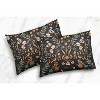 Sweet Jojo Designs King Duvet Cover and Shams Set Boho Floral Wildflower Black and Orange 3pc - image 3 of 4