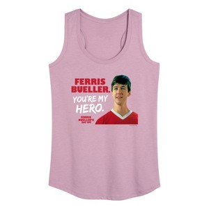 Women's - Ferris Bueller's Day Off - Ferris My Hero Graphic Racerback Tank - 1 of 4