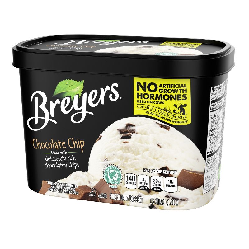 Breyers Chocolate Chip Ice Cream Dessert - 48oz, 4 of 6