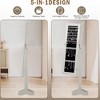 QingMoon 360° Swivel Full Length Mirror, with Lockable Standing Jewelry Cabinet Organizer for Bedroom, Cloakroom and Living Room - 3 of 4