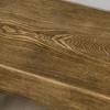 VYNXARIA Rustic Wood Effect Concrete Garden Bench with Metal Legs - Versatile Indoor & Outdoor Seating - 2 of 4