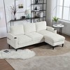 NicBex Chenille L-Shaped Sectional Sofa with Side Pocket,2 Cup Holders and Storage Ottoman for Living Room,Apartment - 2 of 4