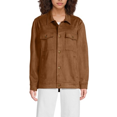 Lands' End Unisex Faux Suede Trucker Jacket