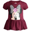 Disney Minnie Mouse Floral Girls Peplum T-Shirt and Leggings Outfit Set Toddler - 2 of 4