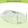 Acekool Large Metal Chicken Coop 9.8x6.5x6.5ft, Walk-in Outdoor Poultry Cage with UV Cover, Double Doors, Round Roof, for Hens, Ducks, Farm Backyard - 3 of 4