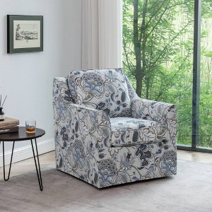 Club Swivel Chair - WOVENBYRD - 1 of 4