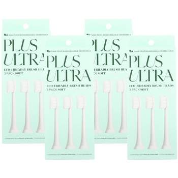 Plus Ultra Eco-Friendly Brush Heads 3 Pack Soft Bristle - Case of 4/3 ct