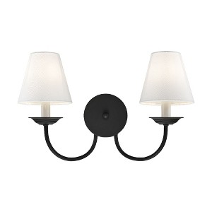 Livex Lighting Mendham 2 - Light Wall Light in  Black - 1 of 4