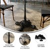 Flash Furniture Commercial 22.75"H Indoor/Outdoor Cast Iron Bistro Table Base in Black - 3 of 4