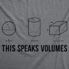 Womens This Speaks Volumes T Shirt Funny Nerdy Math Teacher Sarcastic Graphic Tee - Crazy Dog Women's T Shirt - 2 of 4